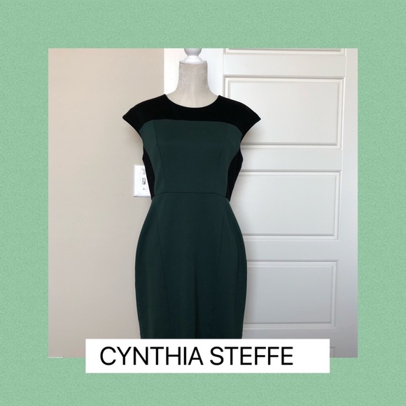 Cynthia Steffe Dresses & Skirts - Cynthia Steffe Green&Black Dress Size 10